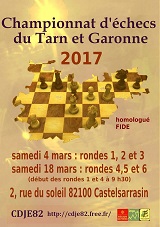 Championnat de Tarn et Garonne 2017 - Ronde 1 à 3